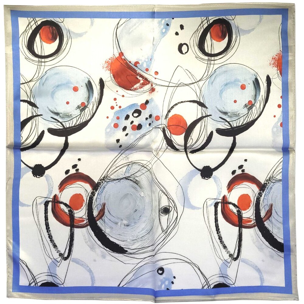 NWT Genuine 100% Mulberry Silk Satin Scarf 20"x20" Small Square Shawl 5446